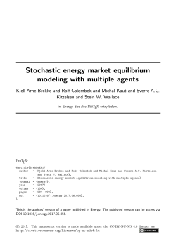 Stochastic energy market equilibrium modeling with multiple agents
