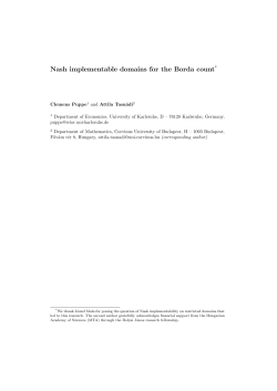 Nash implementable domains for the Borda count