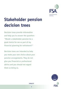 FSA Stakeholder Pension Decision Trees