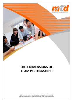 the 4 dimensions of team performance