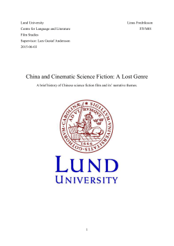 Chinese science fiction film: Narrative themes