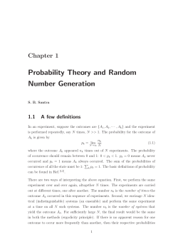 Probability Theory and Random Number Generation