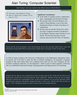 Alan Turing: Computer Scientist