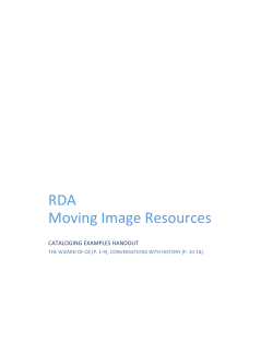 RDA Moving Image Resources