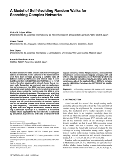 A model of selfavoiding random walks for searching complex networks