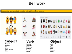 Topic: Sentence Structure.