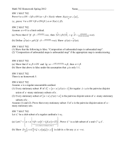 Let k be a regular, uncountable cardinal