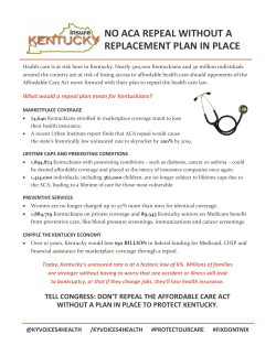 NO ACA REPEAL WITHOUT A REPLACEMENT PLAN IN PLACE