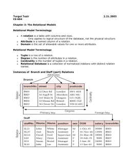 The Relational Models two
