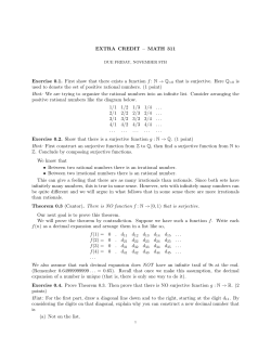 MATH 311 Exercise 0.1. First show that there exists a function f : N