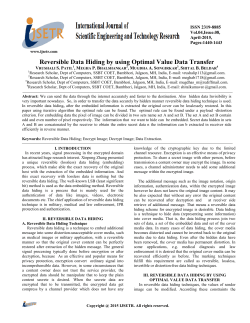 Reversible Data Hiding by using Optimal Value Data Transfer