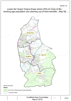Lower-tier Super Output Areas where 25% or more of the working