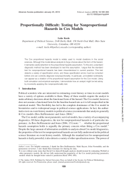 Testing for Nonproportional Hazards in Cox Models