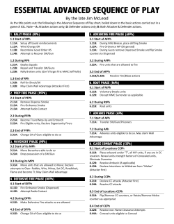 essential advanced sequence of play