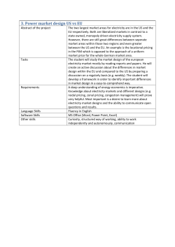 3. Power market design US vs EU