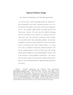 Optimal Platform Design