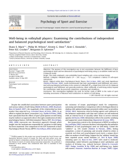 Well-being in volleyball players - Self