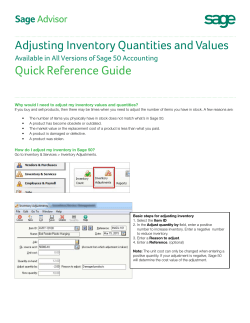 Adjusting inventory quantities and values