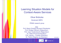 Learning Situation Models for Context-Aware Services