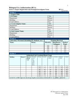 Biological Use Authorization (BUA)
