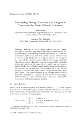 Decreasing Energy Functions and Lengths of