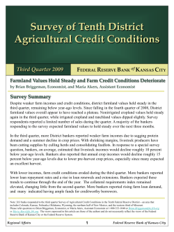 Farmland Values Hold Steady and Farm Credit Conditions Deteriorate