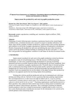 Improvement the productivity and costs in graphic production system