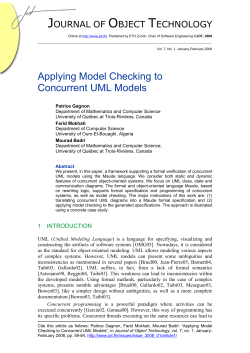Applying Model Checking to Concurrent UML Models