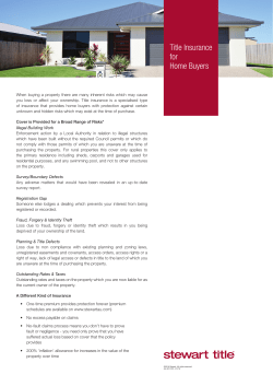 Title Insurance for Home Buyers