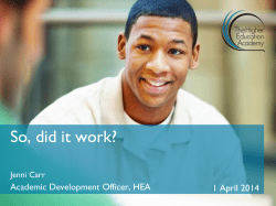 SUPI Coordination Meeting: Evaluation