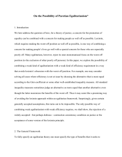 On the Possibility of Paretian Egalitarianism