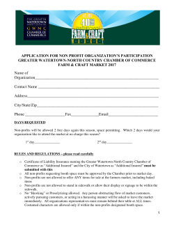 a non-profit application - Watertown Farmers Market