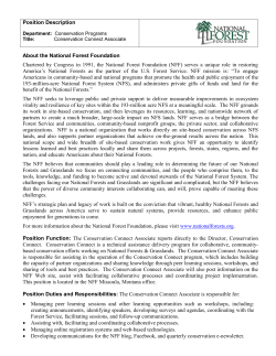 Conservation - National Forest Foundation