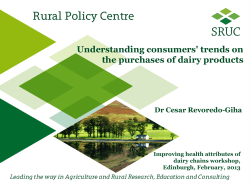 Understanding consumers` trends on the purchases of dairy products
