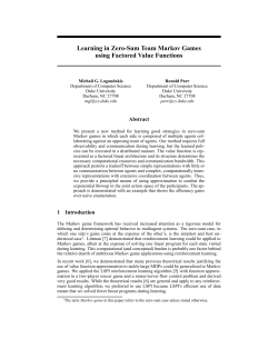 Learning in Zero-Sum Team Markov Games using Factored Value