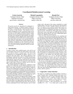 Coordinated Reinforcement Learning