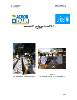 NFIs KITS POST DISTRIBUTION MONITORING - missions