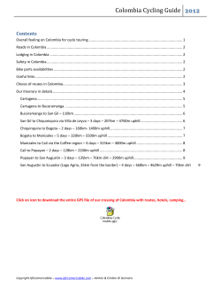 Colombia Cycling Guide