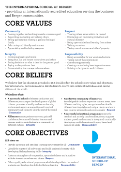 core beliefs core objectives core values