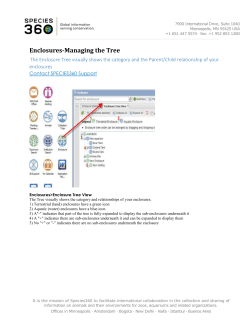 Enclosures-Managing the Tree - Training