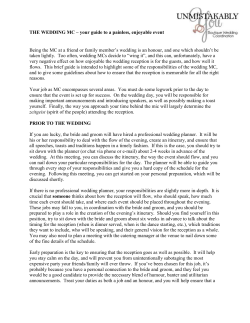 The Wedding MC - Unmistakably You