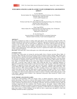 exploring online game players` flow experiences and positive affect