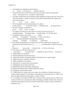 3. Two balls of equal mass and of perfectly elastic material are lying