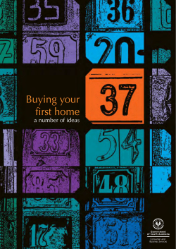 Buying your first home - Consumer and Business Services
