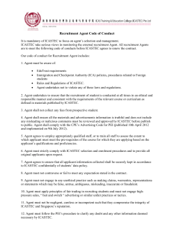 Recruitment Agent Code of Conduct