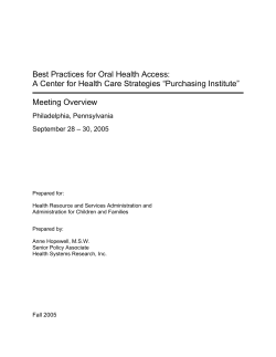 A Center for Health Care Strategies