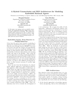 A Hybrid Connectionist and BDI Architecture for