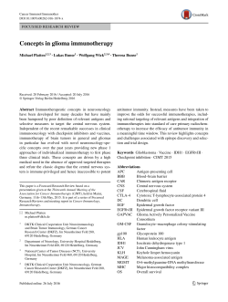 Concepts in glioma immunotherapy