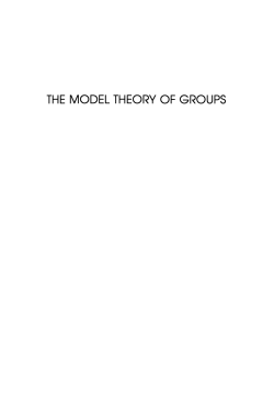 the model theory of groups