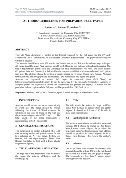 3. Title, authors, affiliation